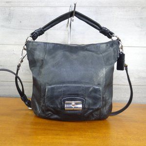 Elegant Black Leather Shoulder Bag